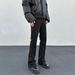 Men's Black Distressed Flared Jeans – Vintage Parisian Style With Retro Wash (Sizes S-3XL)_viptrois.com