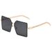 Oversized Square Frame Sunglasses - Rivet Detailing With Chain Temples For Street Style Photography_viptrois.com