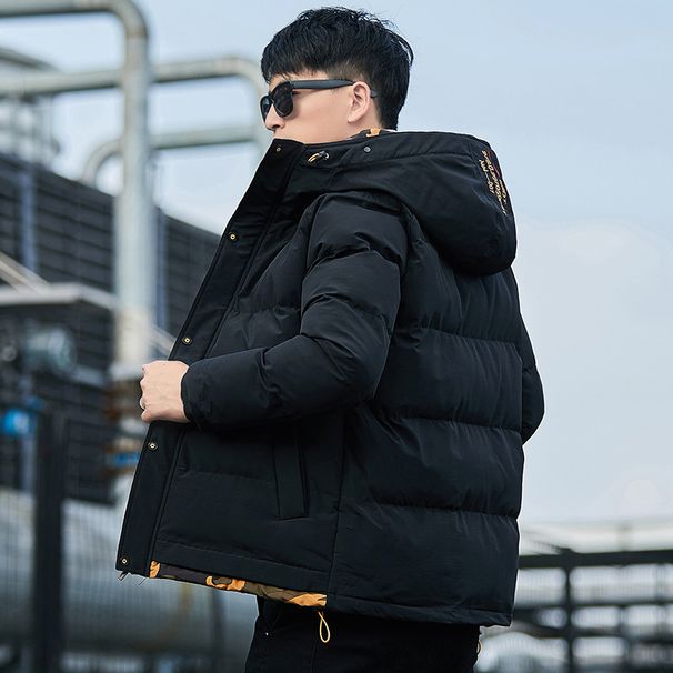 Men's Clothing Men's Winter Short Cotton Coat Men's Plush And Thick Silk Cotton Cotton Coat Style Winter Loose Cotton Coat Men_viptrois.com
