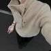 Irregular Button Design High Neck Sweater For Men Korean Style Trendy Brand Cool And Lazy Oversize Knitted Top_viptrois.com