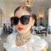 High End Celebrity Sun Protection Sunglasses With Large Temples For Men And Women Fashionable Street Shots Must Have For Seaside Vacations_viptrois.com