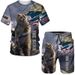 Russian Bear 3D Print Men's Summer Sportswear Set Casual Short Sleeve T-Shirt Fashionable Streetwear_viptrois.com