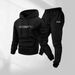 Men's Clothing Pullover Sweatshirt With Letter Print Hooded Sweatshirt & Jogger Set - Casual Loose Fit Pullover Tracksuit For Autumn/Winter_viptrois.com