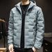 Cotton-padded Men's Autumn Men's Hooded Youth Korean Version Of Casual Men's Cotton-padded Jacket Men's Cotton-padded Clothes_viptrois.com