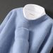 Pure Autumn Men's Pure Wool Round Neck Thick Knitted Versatile Loose Casual Cashmere Sweater Winter Thickened_viptrois.com