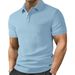 Men's Classic Jacquard Polo Shirt – Breathable Short-Sleeve Top With Moisture-Wicking Fabric, Slim Fit For Business & Casual Wear_viptrois.com
