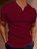 Men's Clothing Fashion Short Sleeve T Shirt Trendy V Neck Shirt_viptrois.com