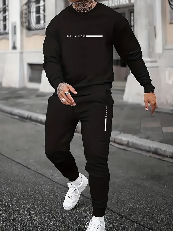 Hooded Zip-Up Jacket Set With NY Letter Prints On The Front And Back, Featuring A Hooded Cardigan Paired With Drawstring Fleece Pants In Matching Colo_viptrois.com