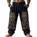 Men's Casual Fashion Loose Linen Trousers Wide Leg Digitally Printed Various Patterns Spring Autumn Wear_viptrois.com