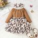 Mother & Kids Children's Pit Striped Tops Butterfly Print Dresses_viptrois.com