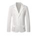 Men's White Blazer Jacket Slim Fit Casual Wedding Party Business Formal Coat Lightweight Polyester Breathable S-XXL_viptrois.com
