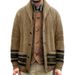 Pure Foreign Trade New Men's Clothing European And American Thickened Cardigan Knitted Turn-Down Collar Long Sleeve_viptrois.com