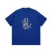 Silver Palm Print, European And American Style Letter T-shirt, Loose Trend Short-sleeved Shirt, Breathable, Comfortable And Casual_viptrois.com