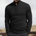 Men's Clothing Men's Zip-Up Turtleneck Sweater - Textured Knit Slim Fit Pullover (4 Colors, M-XXL) Fashion Trends_viptrois.com