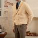 New Casual Loose Men's Green Fruit Collar Knitted Sweater Autumn Winter Cardigan Jacket Trendy_viptrois.com