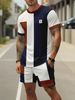 Men's 3D Printed Sports Set Summer Outdoor Wear Casual Trendy Fashion T-Shirt And Shorts Ensemble_viptrois.com