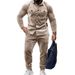 Men's Autumn Winter Suit Heavyweight Suede Solid Color Single Breasted Workwear Cardigan Two Piece Set_viptrois.com