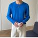 Autumn/Winter Knitted Men's Solid Color Inner Round Neck Long Sleeve T-shirt Sweater_viptrois.com