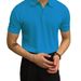 Men's Clothing Summer Lapel T Shirt Men's Loose Knit Sweater Solid Color Casual Men's Polo Shirt Short Sleeve_viptrois.com