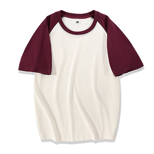 Camiseta Holgada De Manga Corta Para Hombre, Ropa De Calle Con Cuello Redondo, Tela Pesada, 230gsm_viptrois.com