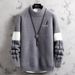 Autumn And Winter Sweater Men's Semi-turtleneck Mink Fleece Thickened Primer Knitted Sweater Trendy Threads Warm Winter Top_viptrois.com