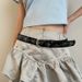Y2k rivet inlaid flower versatile Korean jeans with belt, personalized high-end feeling, slim waist and slimming effect_viptrois.com