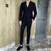 CT Two-Piece Set For Men Performance Formal Wear Host Stage Photo Studio Wedding Double-Breasted Men's Suit_viptrois.com