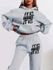 Cross-Border European American Trade New And Sweatpants Trendy Casual Sports Fashion Loose Hooded Sweatshirt Set With_viptrois.com