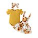 Mother&Kids Baby girl summer short-sleeved top with suspenders skirt casual girl flower fruit casual skirt set_viptrois.com
