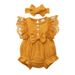 Ins Infant Girl Baby Candy Color Lace Package Fart Romper Princess Dress Jumpsuit Headband_viptrois.com