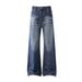 Men's Clothing Men's Clothing 2025 New High Street American Flared Jeans Men And Women Retro Washed Loose Wide Leg Trousers_viptrois.com
