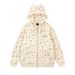 Full Print Animal Puppy Horn Ears Hooded Jacket Casual Loose Men's Autumn Winter Trendy Cardigan Sweatshirt_viptrois.com