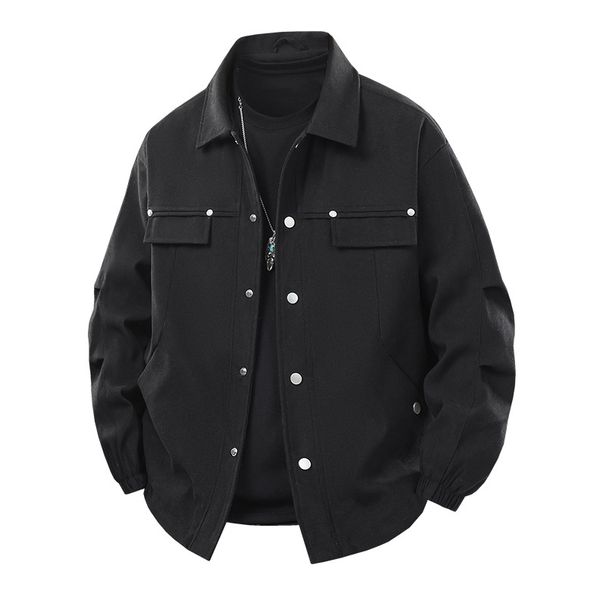 Men's Retro Style Corduroy Jacket - Slim Fit Turn-Down Collar Casual Blazer For Spring & Autumn (White, Black, Army Green, Caramel)_viptrois.com