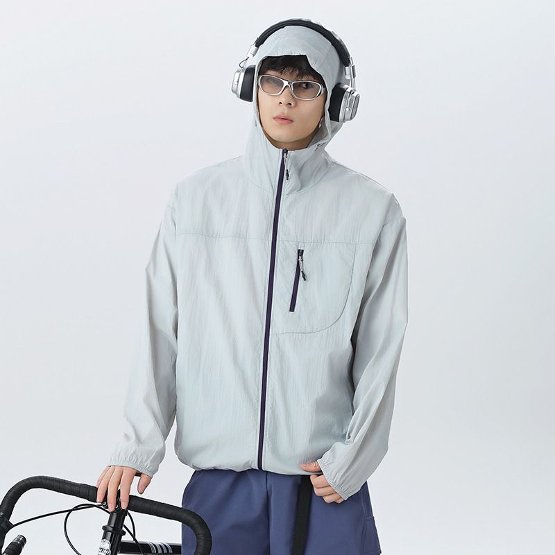 Men's Clothing Sun Protection Clothing Men's Lightweight Summer New Skin Clothing Anti Ultraviolet Outdoor Sun Protection Clothing_viptrois.com