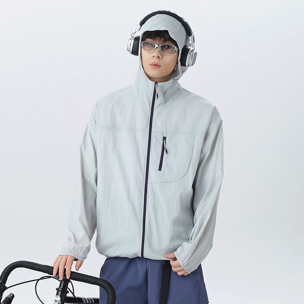 Men's Clothing Sun Protection Clothing Men's Lightweight Summer New Skin Clothing Anti Ultraviolet Outdoor Sun Protection Clothing_viptrois.com