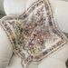 Cotton Linen Korean Style Small Square Velvet Print Universal Outerwear Ins Headscarf Silk Scarf For Women_viptrois.com