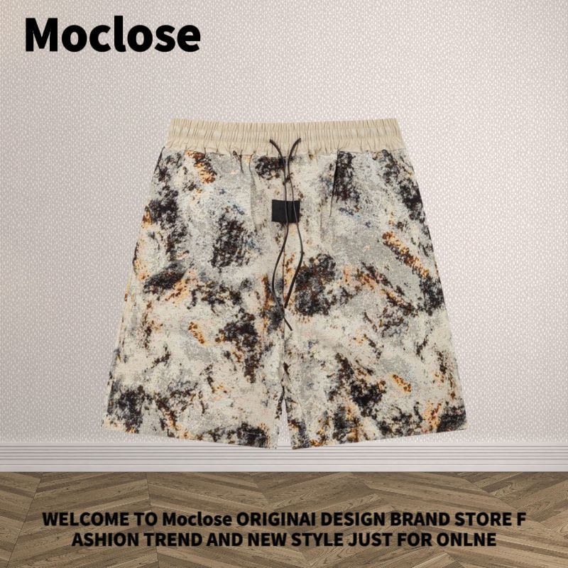 Men's Clothing Fashion Black Hole Eye Gold Foil Black Truffle Jacquard Spring And Summer Casual Versatile Loose Sports Shorts_viptrois.com