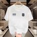 Summer Trendy Street Style Loose Round Neck Top Heavy Cotton Short Sleeve T-Shirt Handsome Style For Young Men And Women_viptrois.com