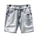 Men's Clothing Ripped Denim Shorts Men's Straight Fashion Brand Trendy Loose Mid Length Pants Summer Ins Version Casual Five Point Pants_viptrois.com