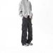 Spring New Trendy Brand Loose Big Pocket Wide Leg Straight Pants Parachute Soldier Casual Pants_viptrois.com