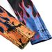 High Street Trendy Men's Stretch Slim Fit Jeans 3D Printed Black With Skull Graffiti Mid Rise Trousers_viptrois.com