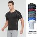 Men's Clothing Men's Pro Tights Short Sleeves Sports Running Training Clothes Basketball Fitness Clothes Quick Drying Short Sleeved T Shirt_viptrois.com
