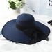 Women's Straw Hat Super Large Brim Straw Hat For Women Summer Sun Protection Wide Brim Hat Seaside Bow Beach Hat Sun Hat_viptrois.com