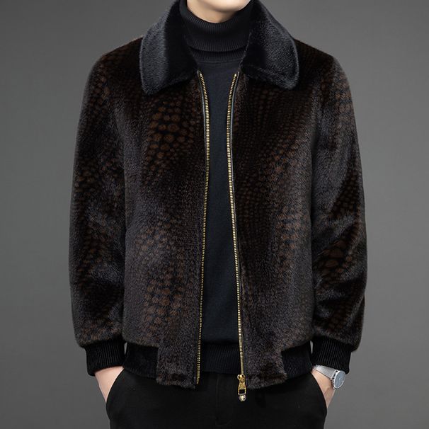 Men’s Premium Mink Fur Jacket With Hood – Thickened Winter Coat For Business Casual & Urban Commuting_viptrois.com