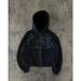 Men's Clothing Gothic American Street Cardigan Zipper Sweater Trend Thickened Cross Border Hot Hooded Top Jacket_viptrois.com