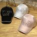 Hat women's baseball cap spring and summer Korean style fashion mercerized rhinestone sun hat duckbill cap trendy LOVE love_viptrois.com