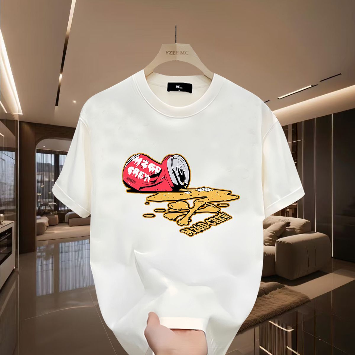 Short Sleeves 2025 New 100% Cotton T-shirt Summer Casual Light Luxury Premium Men's Fashion Trend_viptrois.com