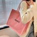 Women's Bags High School Students' One Shoulder Tote Bag Female New Fashion All Match Large Capacity Portable Canvas Commuter Bag_viptrois.com