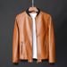 2025 Autumn Fashion Men's Clothing Stand Collar Leather Jacket - Plus Size Biker Style Outerwear M-8XL_viptrois.com