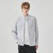 Men's Clothingstriped Shirt Men's Spring High End Sense Of Cool Business Casual Versatile Stand Up Collar Long Sleeved Shirt Jacket_viptrois.com